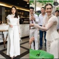 ราคา ชุดสีขาว เสื้อลูกไม้ กางเกงผ้า (6617903588)