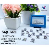 ราคา พลอย CZ SQUARE SHAPE(SIZE1.25 x 1.25-12x12 mm.)(White -CZ)(เกรดKO MC-CUT)พลอยสังเคราะห์ top Quality (29304784765)