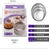 ราคา คุ้ม!! ได้ 3 วง พิมพ์มูสเค้ก พิมพ์วงกลมสแตนเลส มูสเค้ก เค้กริง Mosse cake (5356668125)