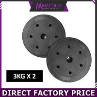 ราคา MIRA [1Kg/1.25Kg/1.5Kg/2Kg/2.5Kg/3kg] กันชน Dumbbell Weight Plate Barbell Plates (1 คู่ = 2 ชิ้น) (23743432259)