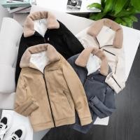 ราคา รุ่นใหม่ อาวานโคแมน เสื้อแจ็คเก็ตหนังกลับบุขนสําหรับผู้ชายมีปกเฟอร์ถอดได้-DLL1 (24627941607)