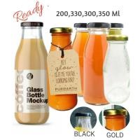 ราคา / 6 (หก) 350ML + BLACK CAP NEW 350ML JUICE BOTTLE + ZINC CAP // 350ML GLASS JUICE BOTTLE /SALE 350ML JUICE BOTTLE SY6090 Y1 (42874494760)