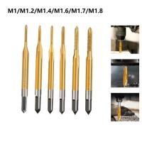 ราคา [SMARTCHOICE] Hss Titanium Coating Screw Tap Drill Bit M1-M1.8 Straight Flute Thread Tap❀ (29533040349)