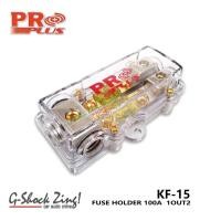 ราคา PROPLUS FUSE HOLDER ฟิวส์รถยนต์ เครื่องเสียงรถยนต์ กระบอก ฟิวส์ คู่ ไส้กล้ามปู 100A (1ออก2) PROPLUS รุ่น KF-15=1ตัว (3536546027)