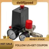 ราคา dellfijpoedAir Compressor Valve Control Valve Regulator สวิตช์แรงดันพร้อมมาตรวัด (48960038915)