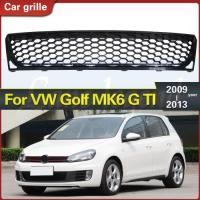 ราคา Matte Black Car Front Bumper Grill Fog Lamp Cover Honeycomb Racing Grills For VW GTI Golf MK6 2009- (57504934688)