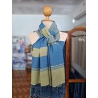ราคา ผ้าพันคอทอมือย้อมครามและย้อมสีเหลืองธรรมชาติ (57955711972)