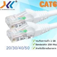 ราคา (พร้อมส่ง) สายแลน CAT6 Xll LAN CABLE สำเร็จรูปพร้อมใช้งาน ความยาว 20,30,40,50เมตร สีขาว (24674214045)