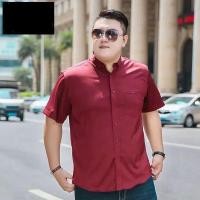 ราคา KEMEJA เสื้อเชิ้ตแขนสั้นผู้ชายจัมโบ้เสื้อเชิ้ตแขนสั้นธรรมดาชาย (28315275697)