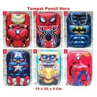 ราคา Batman Spiderman Ironman Captain Superman hardcase Hero กล่องดินสอสําหรับเด็ก (16358438622)