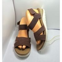 ราคา Skecher (Bobs by Skecher) รัดส้นผ้าสีน้ำตาล มือ2 ไซส์ 38-39 ยาว 25 ซม. สวย พื้นนิ่ม (50600746169)