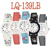 ราคา Casio Standard นาฬิกาข้อมือผู้หญิง สายสหนัง รุ่น LQ-139LB,5สี,ดำตาราง,ดำลายดอกไม้,สีฟ้า,สีแดง,ขาว,ของแท้ 100%#M&F888G# (6658754292)