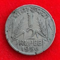 ราคา อินเดีย India ½ rupee ปี 1956 (51103296963)
