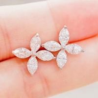ราคา [ พร้อมส่ง ] ต่างหูเพชรดอกไม้มาคีย์ ทองคำแท้18K (ทอง75.0%) เพชรแท้น้ำ100 เบลเยี่ยมคัต [18KPE1236] (25665241954)