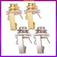ราคา [Tachiuwa2] 2 ชิ้นกีตาร์ไฟฟ้าเบสทองเหลือง 6.35 มม.1/4 "โมโนแจ็คซ็อกเก็ตปลั๊ก - เงิน (52810281164)