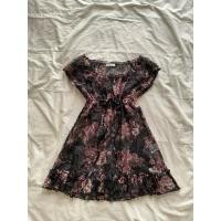 ราคา Minidress มินิเดรสลูกไม้สีดำ ลายกุหลาบสีชมพู สวยมากกก ป้ายแบรนด์ญี่ปุ่น (29181668233)