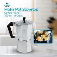 ราคา One Two Cups Moka Pot Espresso Coffee Stovetop 9 Cup 450ml - JF112 (41929930250)