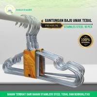 ราคา GANTUNGAN INDOLINE - ไม้แขวนเสื้อเด็ก 10 ชิ้น / ผ้าคลุมสายไฟสีเงิน - INDOMAS ยี่ห้อ 555 ผู้ใหญ่ / CHILDREN (40672702047)