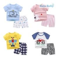 ราคา เสื้อผ้าเด็ก ลายน่ารักๆ ผ้า Cotton 100% ผ้านิ่ม เซ็ต2ชิ้น เสื้อยืดคอกลม+กางเกงขาสั้น ชุดเด็กแขนสั้น (3071767236)
