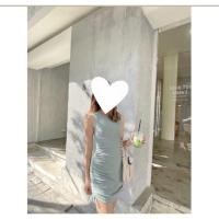 ราคา เดรสแขนกุดสีเขียวมิ้น (มือ2) (21553728223)