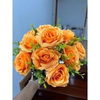 ราคา พานดอกไม้ พานดอกุหลาบสีส้มทอง+ใบแซม พานดอกไม้ไหว้ พานดอกไม้แย่างดี พานดอกกุหลาบ สวยมาก แน่นๆๆ พานใหญ่ 19*24 ซม. (40116559969)