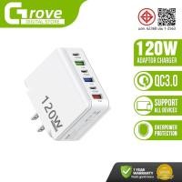 ราคา 6 พอร์ต 120W PD USB Type-C อะแดปเตอร์ชาร์จเร็ว (29600289438)