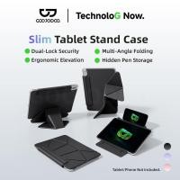 ราคา GOOJDOQ Magnetic Tablet Protective Cover Multi-Angle Folding Dual-Lock Security Hidden Pen Storage ﻿ (49907753086)