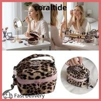 ราคา กระเป๋าแต่งหน้า CORALTIDE,กล่องเก็บสี่เหลี่ยมพิมพ์ลายเสือดาวแบบใช้มือถือ,กระเป๋าถือออกแบบซิปอเนกประสงค์ผู้หญิงเด็กผู้หญิง (54259147390)