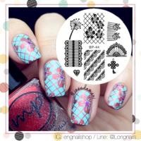 ราคา แผ่นปั๊มลายเล็บ ดอกไม้ ลูกไม้ opi essie orly zoya (8053469)