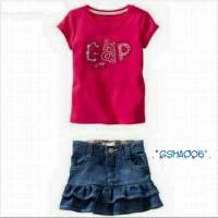 ราคา เสื้อ Girl Gap + กระโปรงยีนส์ (22770741162)