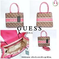 ราคา สินค้าใหม่ พร้อมส่ง! กระเป๋า Guess หรูหราไฮโซ ของแท้ 100% คาดโลโก้บานเย็น สีกาแฟ (21757122234)