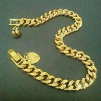 ราคา สร้อยข้อมือโซ่ชุบทอง 24K เกาหลีทอง (55257778492)