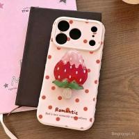 ราคา เคสโทรศัพท์ เหมาะสําหรับ iPhone 11 12 13 14 15 16 17 Pro max Plusลายจุดสีแดง + ขาตั้งสตรอเบอร์รี่กันกระแทกกันกระแทกกันกระแทกเคสรวมทุกอย่าง GKC5 (46960587023)