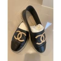 ราคา รองเท้า espadrilles ยี่ห้อ Chanel สีดำ ของแท้100% shop paragon like New (22352780981)