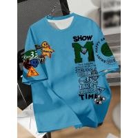 ราคา เสื้อยืดแขนสั้นผู้ใหญ่ 3ง พร้อมพิมพ์การ์ตูนบาสเก็ตบอลกราฟฟิตีอินเทรนด์กีฬาฤดูร้อนแขนสั้นด้านบนสไตล์แฟชั่นและลําลอง (57660497882)