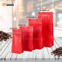 ราคา ถุงกาแฟ ถุงใส่เมล็ดกาแฟ ซองซิป แบบขยายข้าง มีลายตรงซิป ก้นตั้งได้ สีแดง ราคาถูก พร้อมส่ง [10ใบ / แพค ] - Thailandpacking (11101380408)