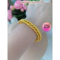 ราคา สร้อยข้อมือทองเหมือนแท้ 2บ. ข้อมือชุบทอง หนัก2บาท siri399 กำไลข้อมือ ทองเคลือบแก้ว ทองหุ้ม (52261353493)