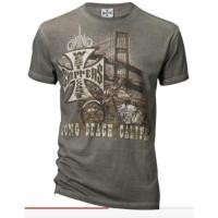 ราคา เสื้อยืดแขนสั้น West Coast Choppers รุ่น Bridge Tee- Oil Dye Khaki ของแท้ 100% นำเข้าจาก USA (54151774583)