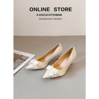 ราคา รุ่นหนังแกะ ~ โบว์ฝรั่งเศส Elegant Classy Slimmer ดูรองเท้าส้นสูงทุกการแข่งขันผู้หญิงสบายไม่เหนื่อยรองเท้าแมรี่เจน (56110371227)