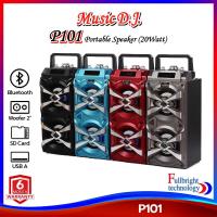 ราคา ลำโพงบูลทูธพกพา Music D.J. รุ่น P101 Portable Speaker (20Watt) รับประกันศูนย์ 6 เดือน (15446844661)