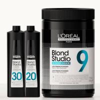 ราคา L'Oreal Pro Blond Studio Bonder Inside9 Lightening Powder บลอนด์ สตูดิโอ ผงฟอกผสมบำรุงไฮโดรเจน (20Vol ,6%) (30Vol,9%) (19181662486)