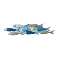 ราคา ความเป็นอยู่| Fish Wall Art Coastal Home Decor ไม้ปลา Nautical Wall Art – Coastal Ocean School of Fish โลหะประติมากรรมสําหรับ Beach House Lake Home Room อุปกรณ์ห้องน้ํา Tropical (54110922839)