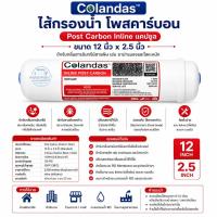 ราคา Colandas ไส้กรองน้ำ โพสคาร์บอน Post Carbon Inline แคปซูล 12 นิ้ว x 2.5 นิ้ว ฟรี ข้องอ 2ชิ้น (55100233248)
