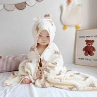ราคา 2023 Guangxiyulin New Hooded Bath Towel Newborn Baby Cape Cartoon Quilt Beach Bathrobe born robe (26852922296)