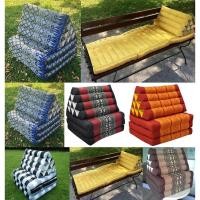 ราคา หมอนสามเหลี่ยมผ้าขิดไทยโบราณ ผ้าไหมแพรวา หมอนเพือสุขภาพ ผลิตจากนุ่นธรรมชาติ Thai Triangle Pillow Kapok Thai Cushion (14018469471)