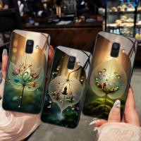 ราคา เคส Samsung A6 2018 / A6 Plus / A6+ กระจกนิรภัยรูปทรงคล้ายใบโพธิ์ บัว สันติภาพ (57710637168)