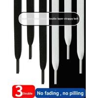 ราคา [Footprint] Double-Layer Flat Shoelace รองเท้าผ้าใบรองเท้าผ้าใบรองเท้าสีขาวรองเท้าผ้าใบผู้ชายผู้หญิงรองเท้าวิ่งสีดําสีขาวเด็ก Sho (42180981231)