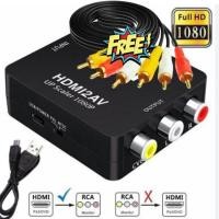 ราคา HDMI to AV Converter (1080P) แปลงสัญญาณภาพและเสียงจาก HDMI เป็น AV แถมสาย AV 1 เส้น กล่องสีดำ (29961316897)