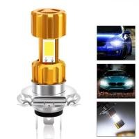 ราคา หลอดไฟหน้า LED H4-3LED 3ขา แสงสีขาว สำหรับมอเตอไซค์ Yamaha 12V-80V รถใหญ่ รถยนต์ แสงสีขาว (53653998319)