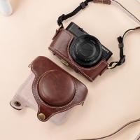 ราคา กระเป๋ากล้องหนังสําหรับ Sony RX100 Mark II III IV V M2 M3 M4 M5 M6 M7 พร้อมสกรู Buttom สายคล้องกระเป๋าสะพาย (26860234809)